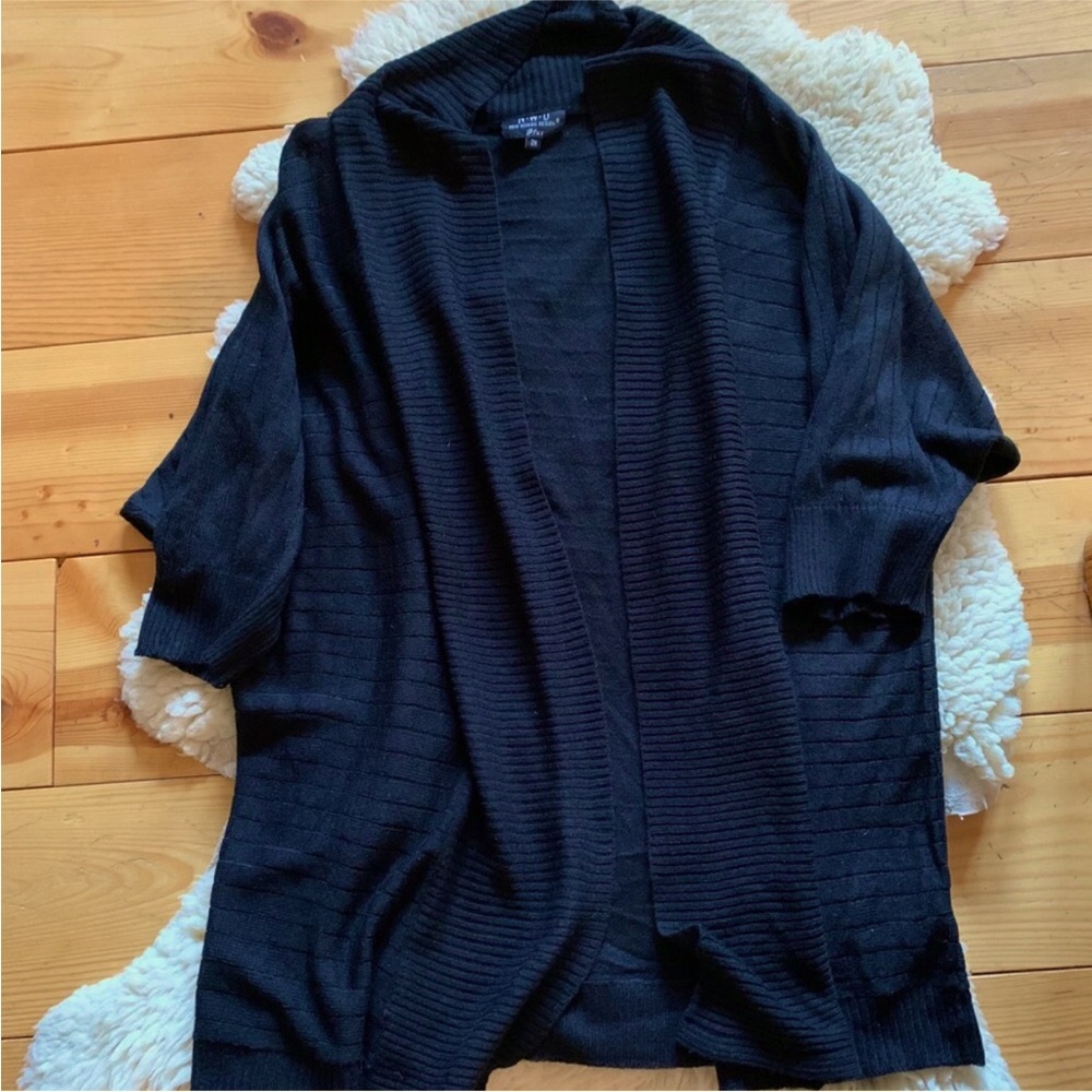 2/$40 New Woman Designs 2X, Black Cardigan